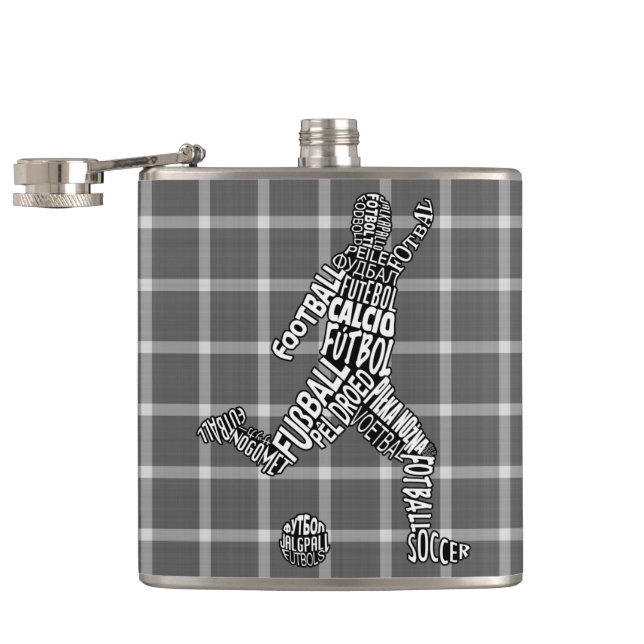 Petaca Soccer Player Idioma Hip Flask (Abierto)