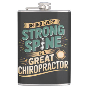 Petaca Sólida espina dorsal Gran Chiropractor Diseño Cita