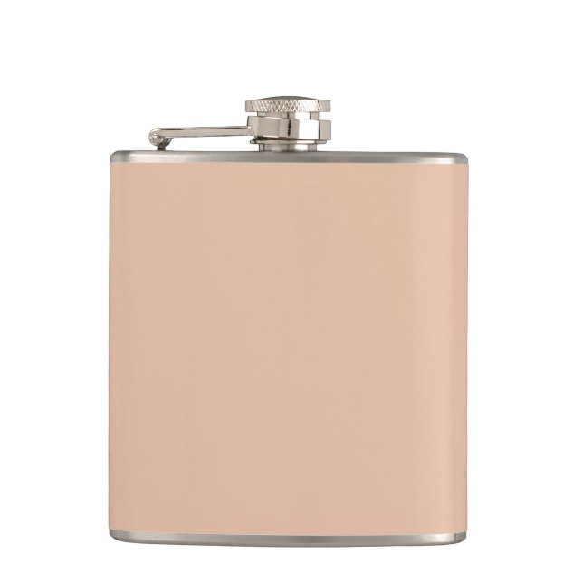 Petaca Sólido color liso Beige de Cachemira (Anverso)