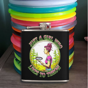 Petaca Sólo un Chica al que le gusta tirar   Golf en disc