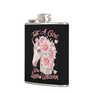 Petaca Solo un Chica que ama a Unicorn