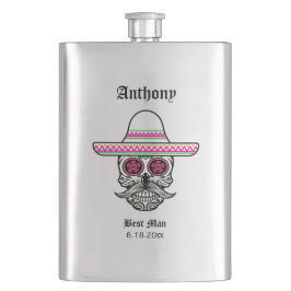 Petaca Sombrero Calavera de Azúcar | Regalo de Boda para 