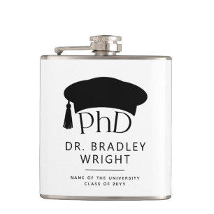 Petaca Sombrero doctoral de doctorado personalizado Gradu