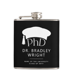 Petaca Sombrero doctoral de doctorado personalizado Gradu