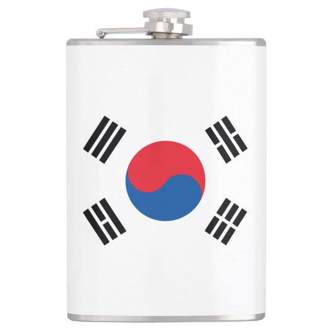 Petaca South Korea Flag Stainless (Anverso)