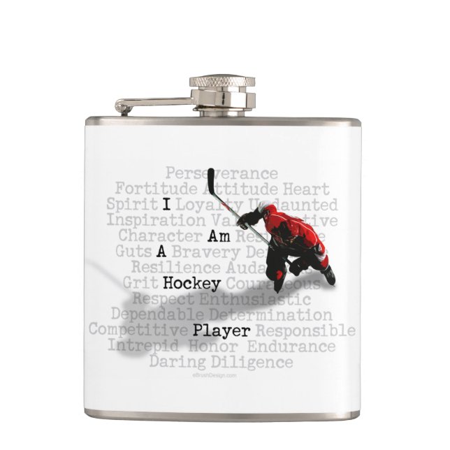 Petaca Soy jugador de hockey (Anverso)