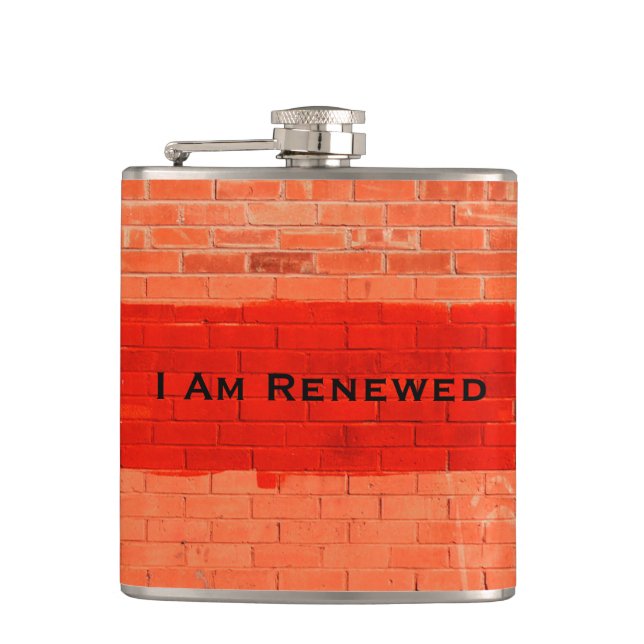 Petaca "Soy renovado" Personalizable gracioso (Anverso)