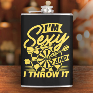 Petaca Soy Sexy y le lanzo una máscara de 8 oz.