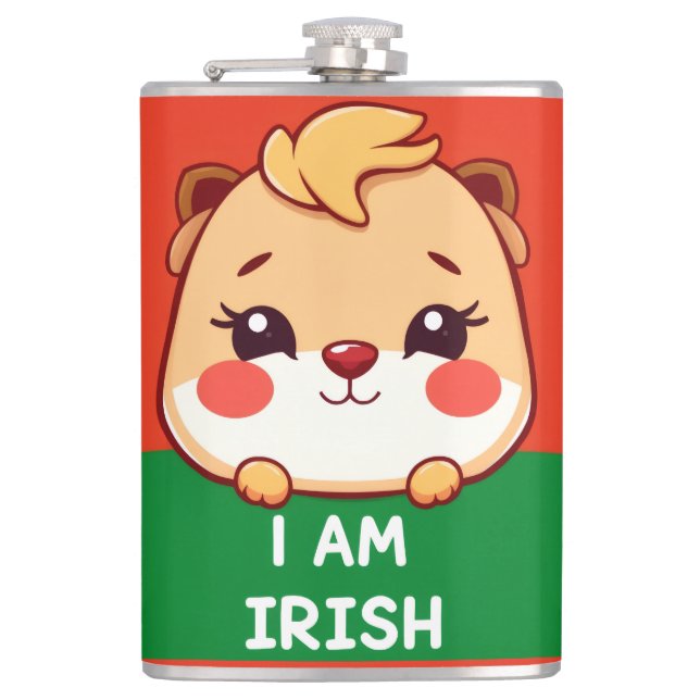 Petaca Soy un animal irlandés lindo (Anverso)
