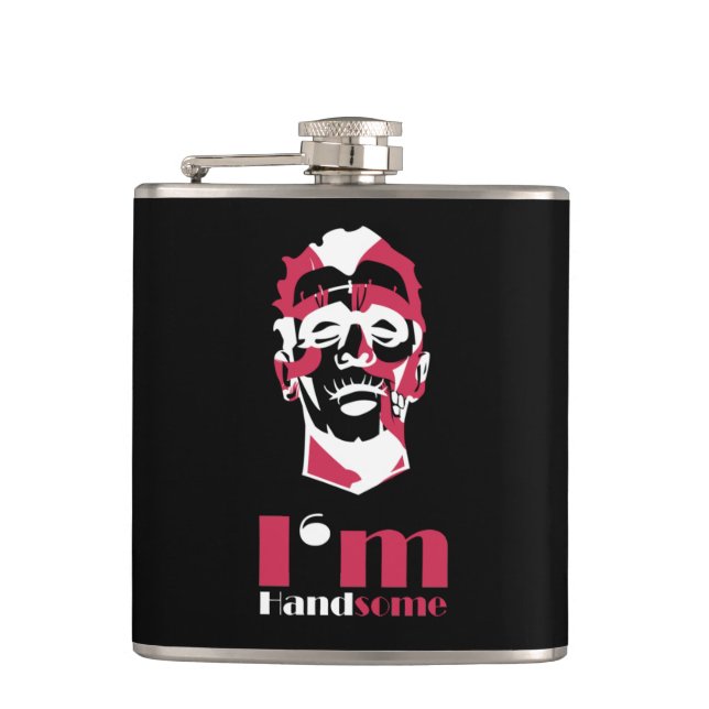 Petaca Soy un lindo estuche abstracto de cara Funda-Mate  (Anverso)