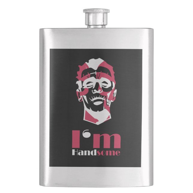 Petaca Soy un lindo estuche abstracto de cara Funda-Mate  (Anverso)