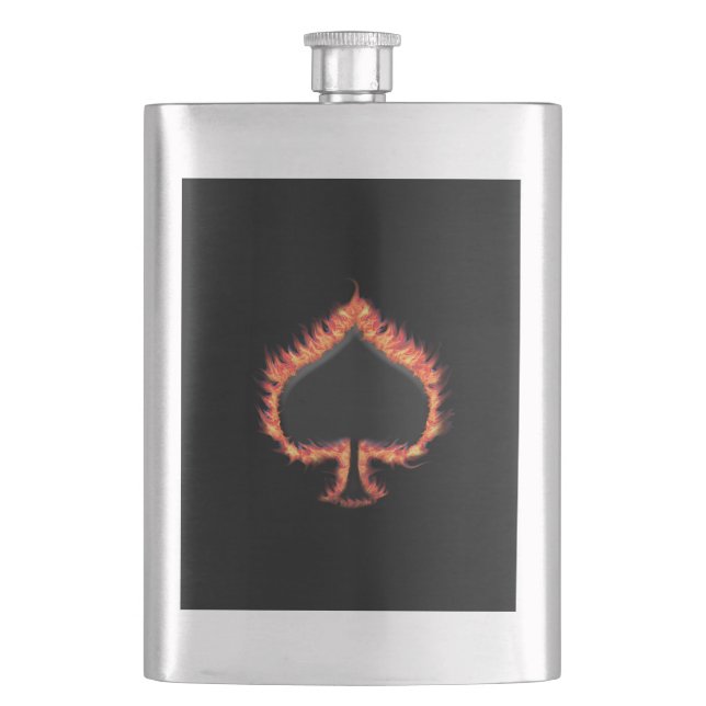 Petaca Spades Flames (Anverso)