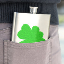 Petaca Sparkly shamrock afortunado clover St. Patrick's D