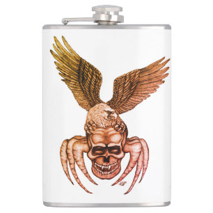 Petaca Spiderskull con águila