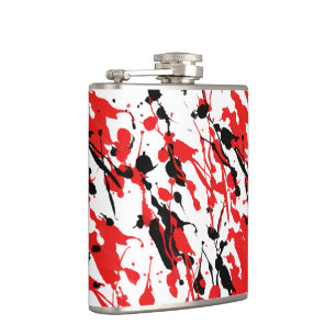 Petaca Splash and Drin Art Red and Black