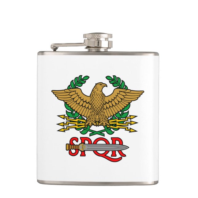 Petaca SPQR Senatus Populusque Romanus  (Anverso)