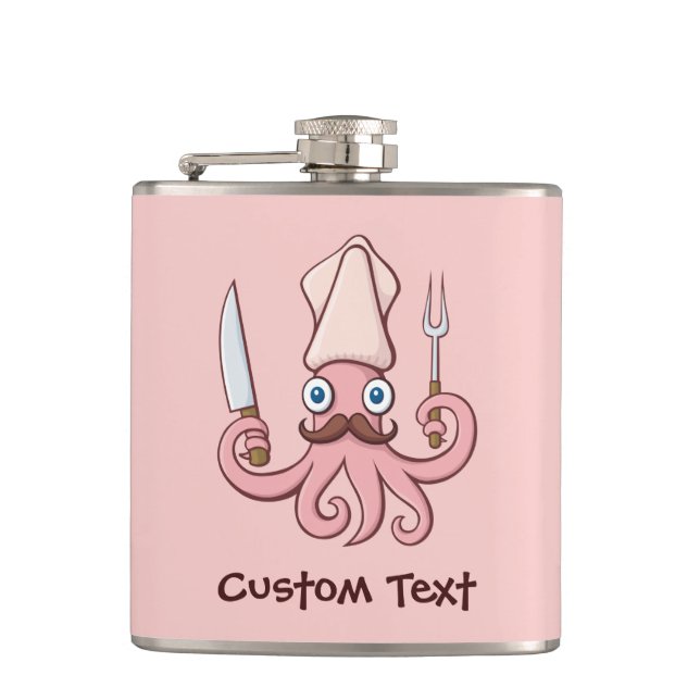 Petaca Squid Chef Personalizado (Anverso)