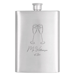 Petaca Sr. Champagne Glass Groom Boda Newlywoed Classic