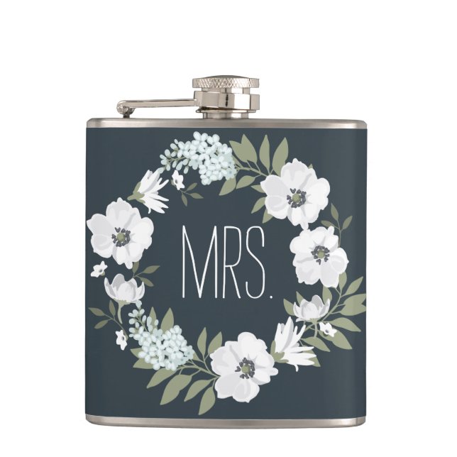 Petaca Sra. Floral Wedding Regalos Personalizados (Anverso)