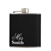 Sra Nombre Personalizado Blanco Negro