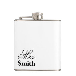 Petaca Sra Nombre Personalizado Blanco Negro