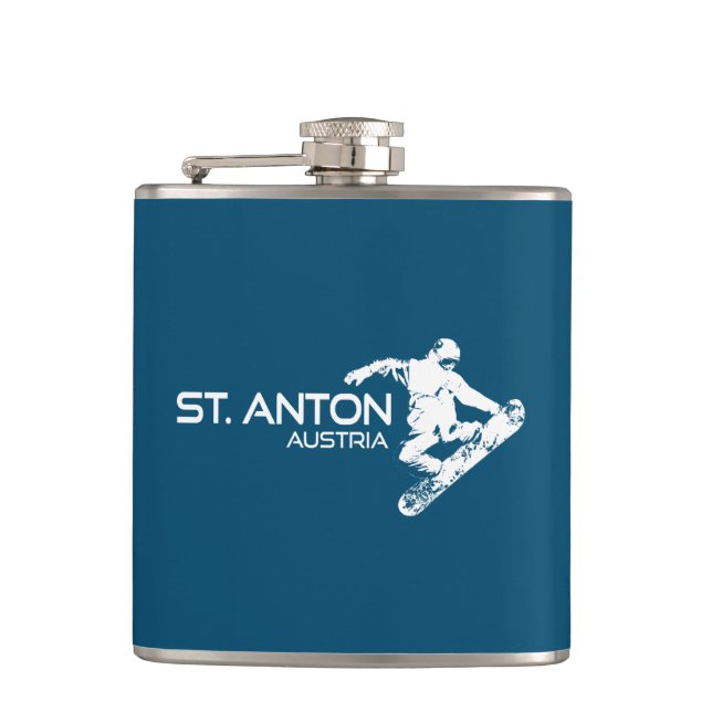Petaca St. Anton Austria Snowboard (Anverso)