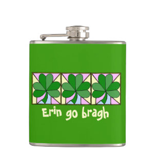 PETACA ST. DÍA DE PATRICK/SOMBRAS/ FLASCA "ERIN GO BRAGH"