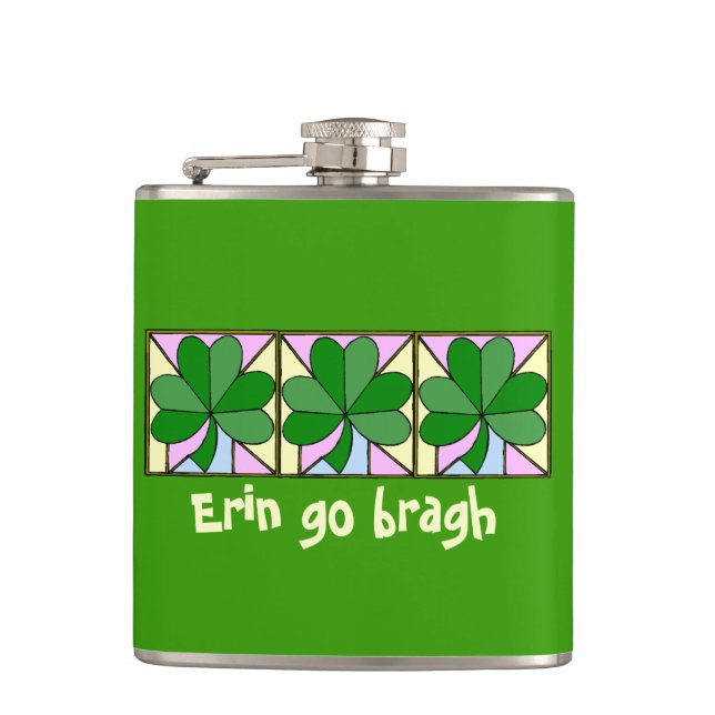 PETACA ST. DÍA DE PATRICK/SOMBRAS/ FLASCA "ERIN GO BRAGH" (Anverso)