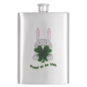 Petaca St. Patricks Bunny Orgulloso de ser el Shamrock ir