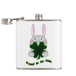 Petaca St. Patricks Bunny Orgulloso de ser el Shamrock ir