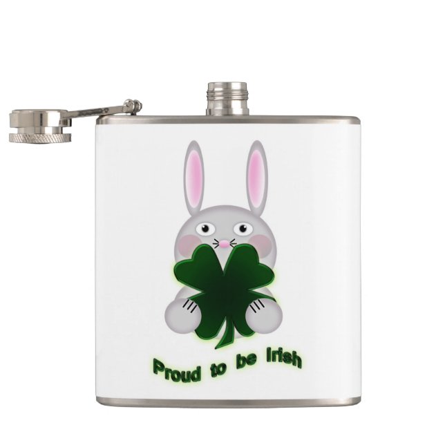 Petaca St. Patricks Bunny Orgulloso de ser el Shamrock ir (Abierto)