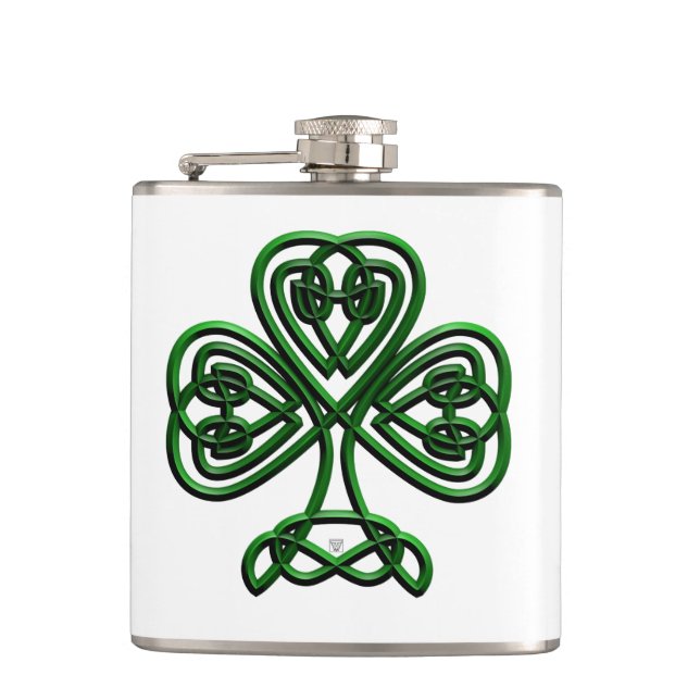 Petaca St Patrics Day Green Shamrock (Anverso)