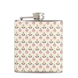 Petaca Stainless steel flask with a pattern 