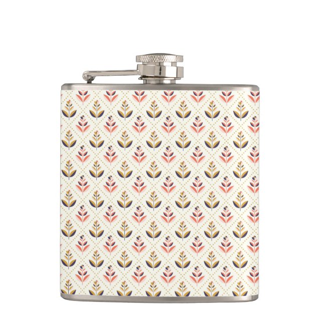 Petaca Stainless steel flask with a pattern  (Anverso)