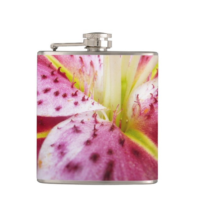 Petaca Stargazer Lily Bright Magenta Floral (Anverso)