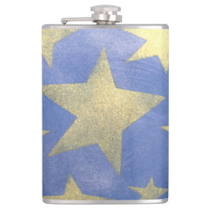Petaca Starry Blue and Gold Flask