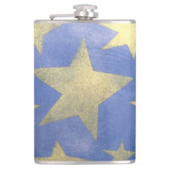 Petaca Starry Blue and Gold Flask (Anverso)