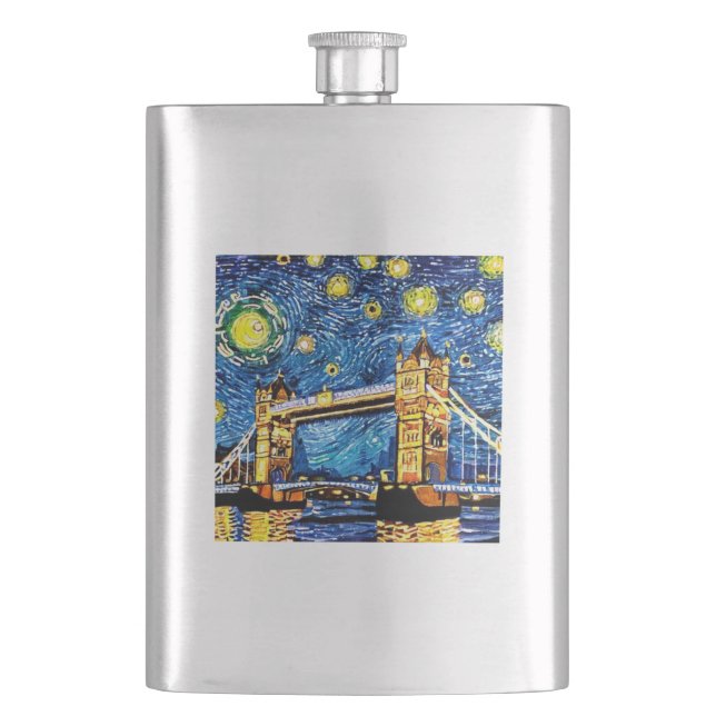 Petaca Starry Starry Night Londres Inglaterra (Anverso)
