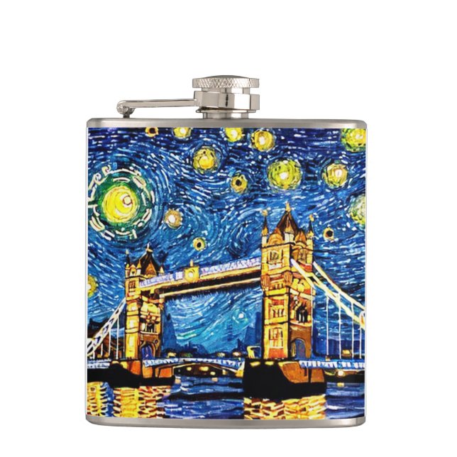Petaca Starry Starry Night Londres Inglaterra (Anverso)
