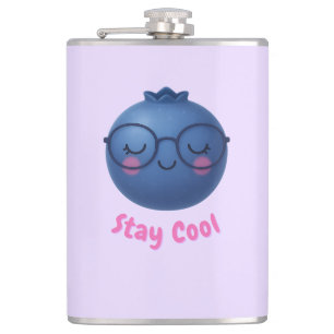 Petaca Stay Guay - Cute TropiCool Blueberry Design