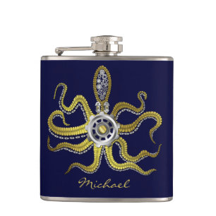 Petaca Steampunk adapta el pulpo Kraken