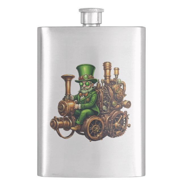 Petaca Steampunk Leprechaun (Anverso)
