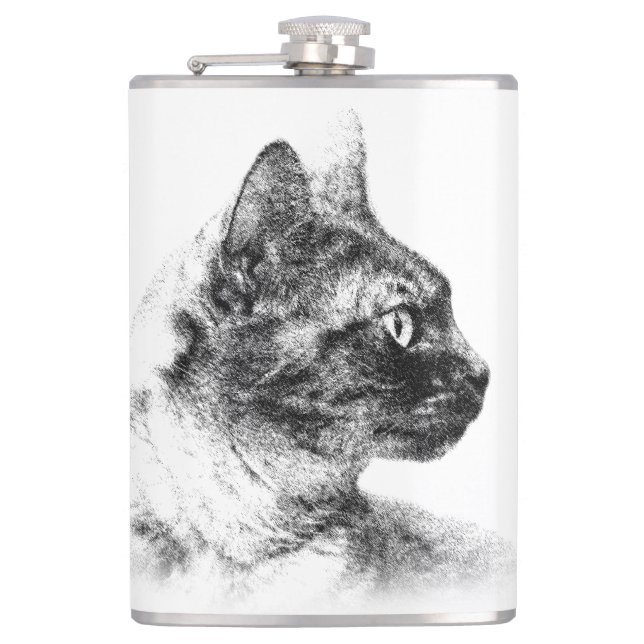 Petaca Stella el gato gris (Anverso)