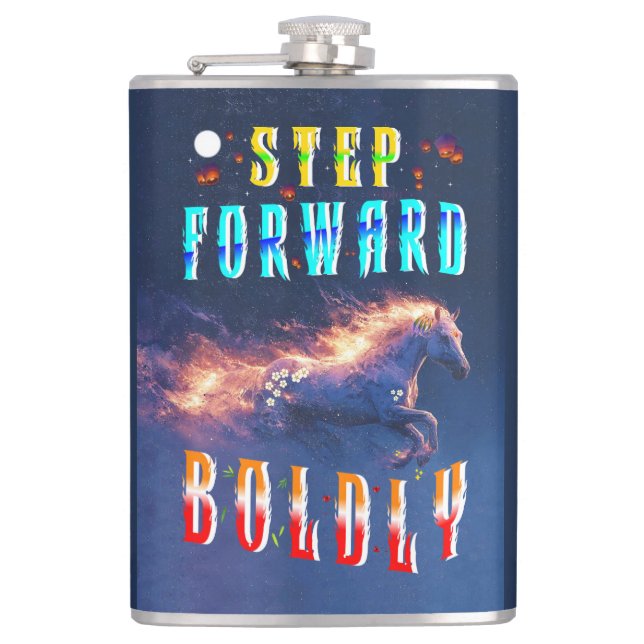 Petaca Step Forward Boldly (Anverso)