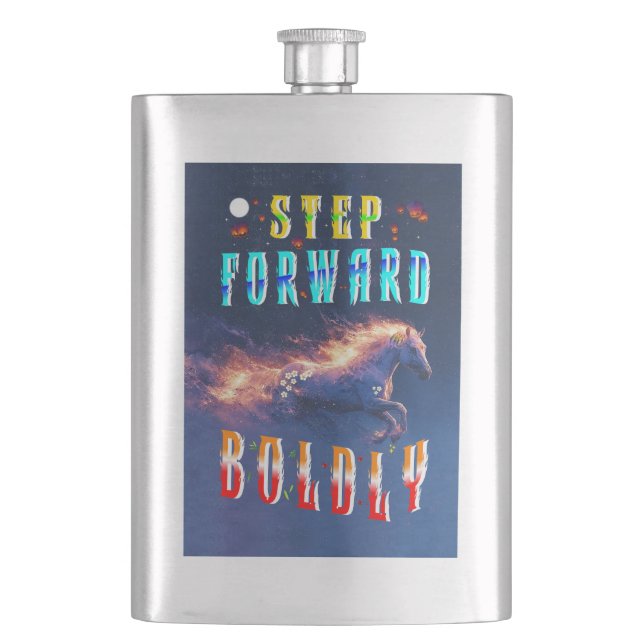 Petaca Step Forward Boldly (Anverso)