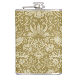 Petaca Strawberry Thief Gold, William Morris