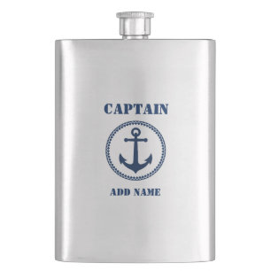 Petaca Su ancla de mar conocida de capitán Flask