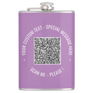Petaca Su máscara de texto Personalizado de código QR Ele