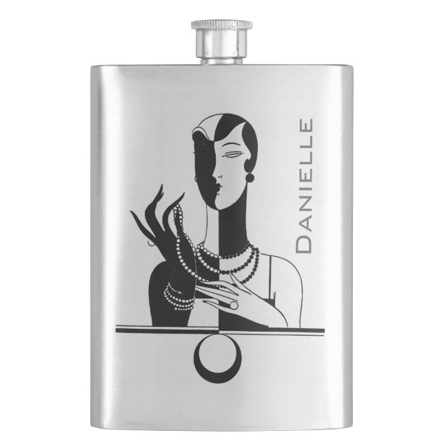 Petaca Su nombre en este frasco del modelo de moda (Anverso)