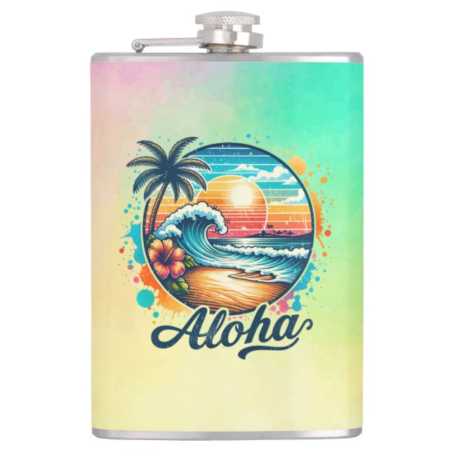 Petaca Sublimación de Aloha Beach Vintage-94953 (Anverso)